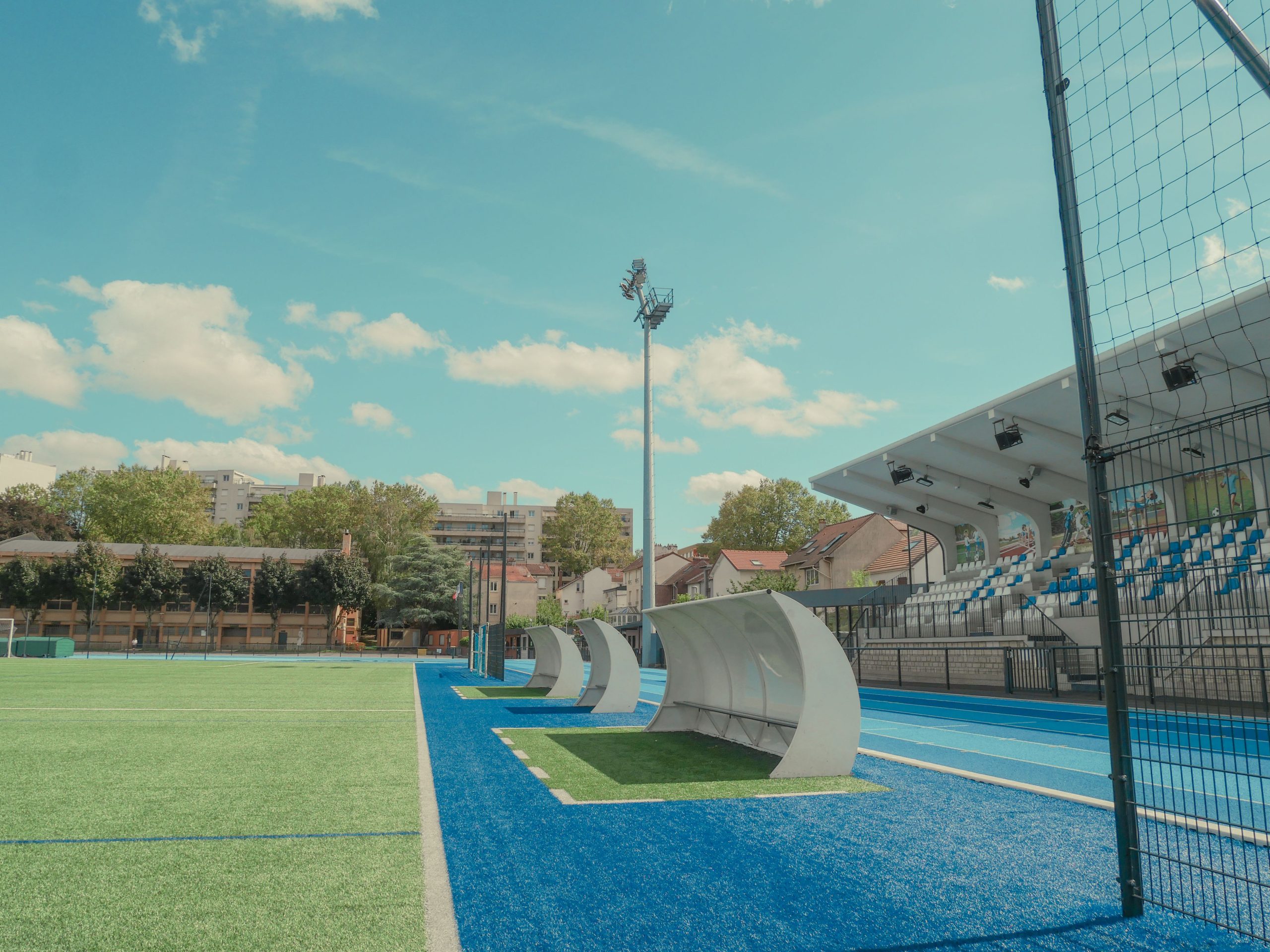 Vue panoramique du stade de tennis de Vanves